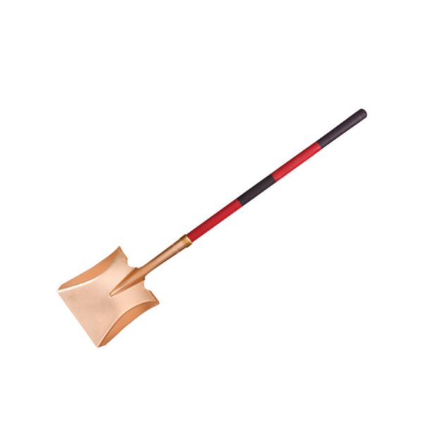 Shovel, Bending long neck, Square with long plastic handle,locking hoop