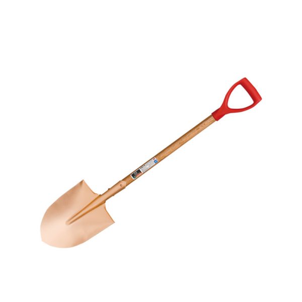 Shovel, Round point, D type wooden handle
