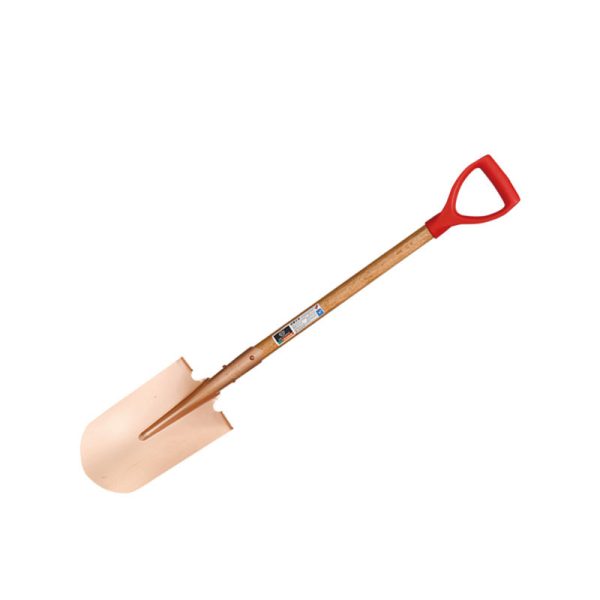 Shovel,Long round point, D type wooden handle
