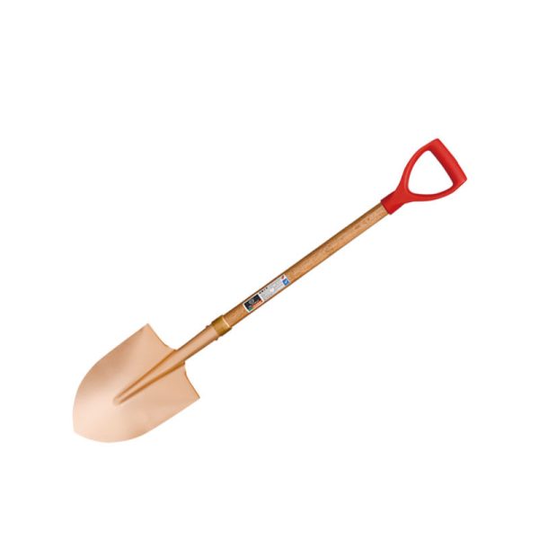 Shovel, Round point, D type wooden handle
