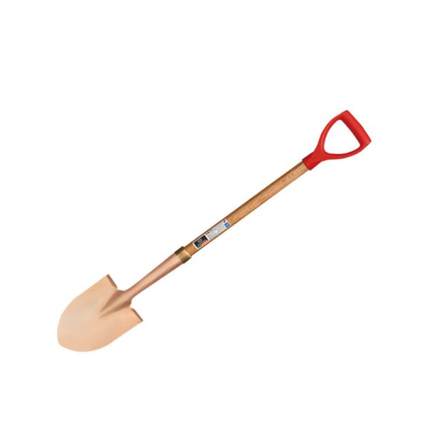Shovel, Straight long neck, Round point, D type wooden handle,locking hoop